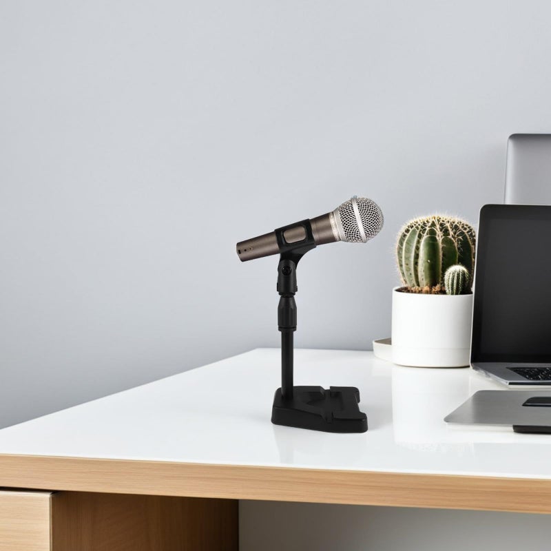 Metal Desk Microphone Stand with U Shaped Clip and Adjustable Boom Arm for Streaming - Image 5
