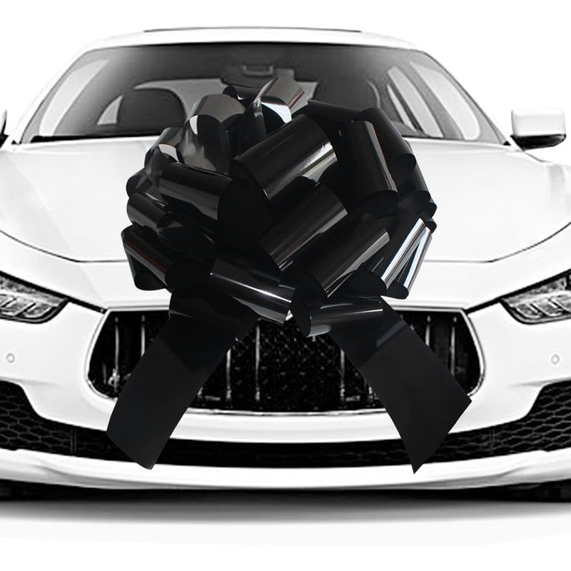 HQJAXJ 20 Inch Black Bow for Car1 Pc Giant Present Bow for Large Gift Wrapping New Houses Huge Present Birthday Christmas Decor Black - Image 3