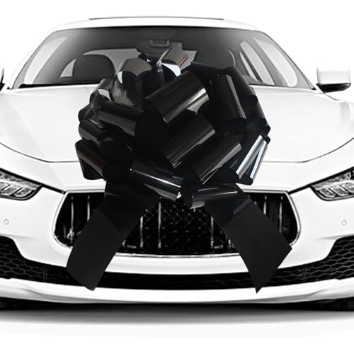 HQJAXJ 20 Inch Black Bow for Car1 Pc Giant Present Bow for Large Gift Wrapping New Houses Huge Present Birthday Christmas Decor Black - Image 2