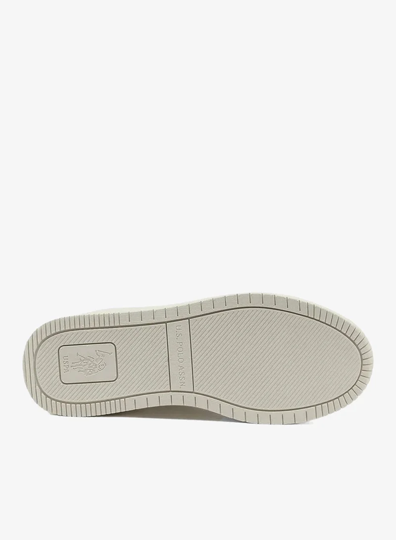 U.S. Polo Assn. beige U.S. Polo Assn. Women’s COSMOS GLB 6FX Sneakers – Beige Casual Lace-Up Shoes with Pink Accents | Lightweight Everyday Comfort Fashion Trainers for Women | Best Price UAE