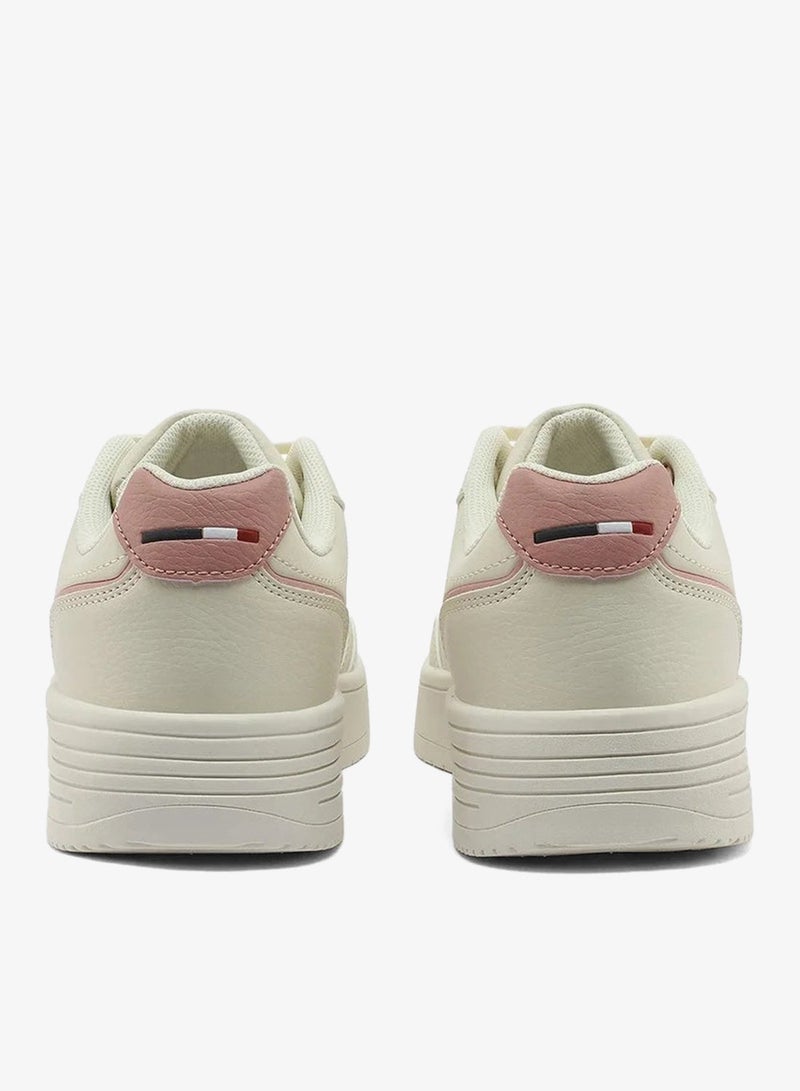 U.S. Polo Assn. Women’s COSMOS GLB 6FX Sneakers – Beige Casual Lace-Up Shoes with Pink Accents | Lightweight Everyday Comfort Fashion Trainers - Image 3