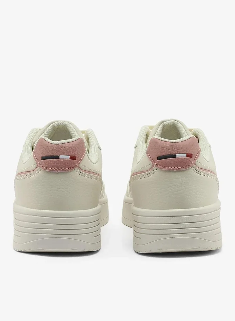 U.S. Polo Assn. beige U.S. Polo Assn. Women’s COSMOS GLB 6FX Sneakers – Beige Casual Lace-Up Shoes with Pink Accents | Lightweight Everyday Comfort Fashion Trainers for Women | Best Price UAE
