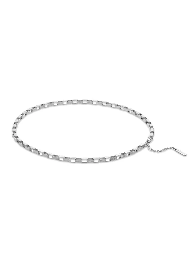 بوليس Player Gunmetal Thick Chain Link Necklace for Men