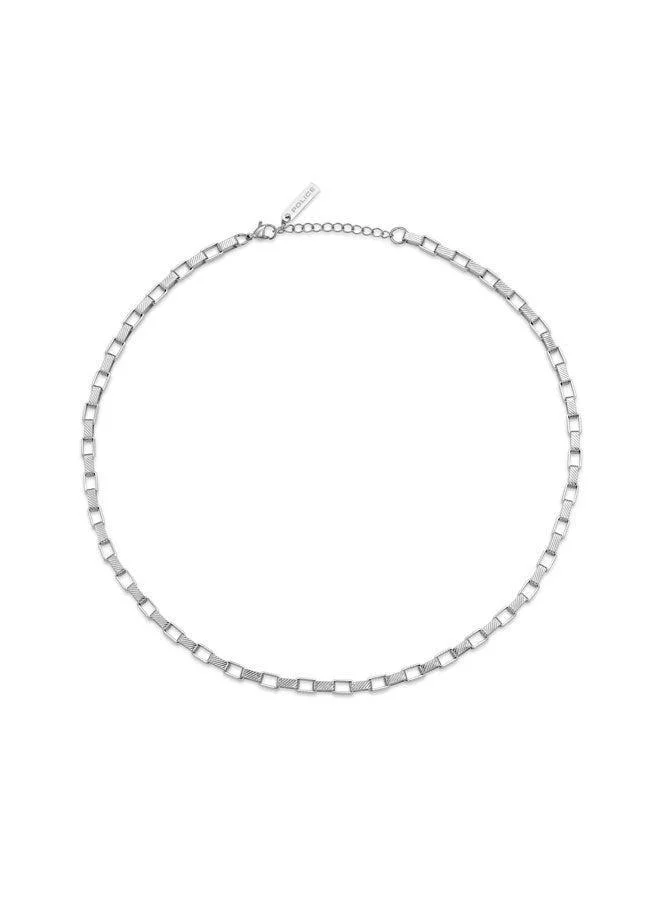 Police silver Player Gunmetal Thick Chain Link Necklace for Men for Men | Best Price UAE