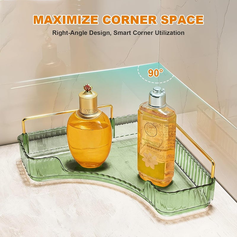 SHANNA Square Make Up Cosmetic Organiser: Adjustable Large Capacity Organiser for Lipsticks, Eyeshadow and Brushes, Storage Box for Dressing Table or Dresser (3 Tiers, Green-B) - Image 4