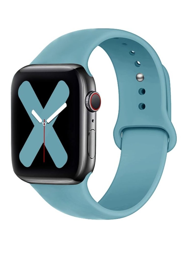 ten.tech - Ten Tech Silicone Sport Band for Apple Watch Ultra/Ultra 2 49mm 45mm 44mm 42mm, Waterproof Soft Silicone Sports Band for iWatch Ultra SE 8/7/6/5/4/3/2/1, Cactus - Image 1