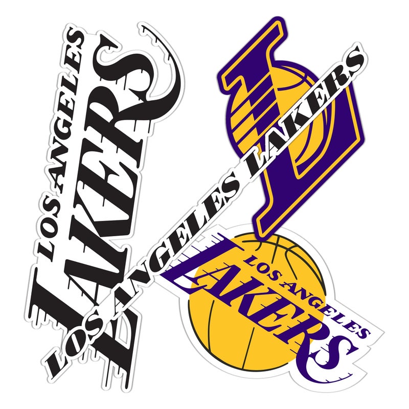 Desert Cactus Los Angeles Lakers Sticker NBA Officially Licensed Vinyl Decal Laptop Water Bottle Car Scrapbook Sheet Type 2