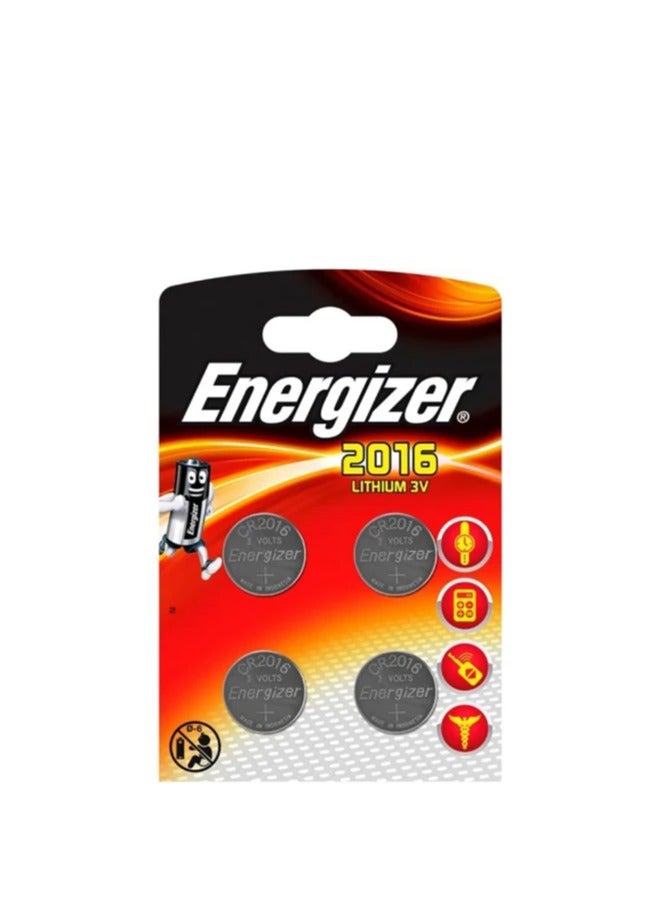 Energizer Energizer 2016 Lithium Coins - Pack of 4  - Image 1