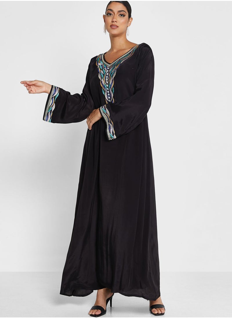 KASHKHA - Embellished Jalabiya - Image 1