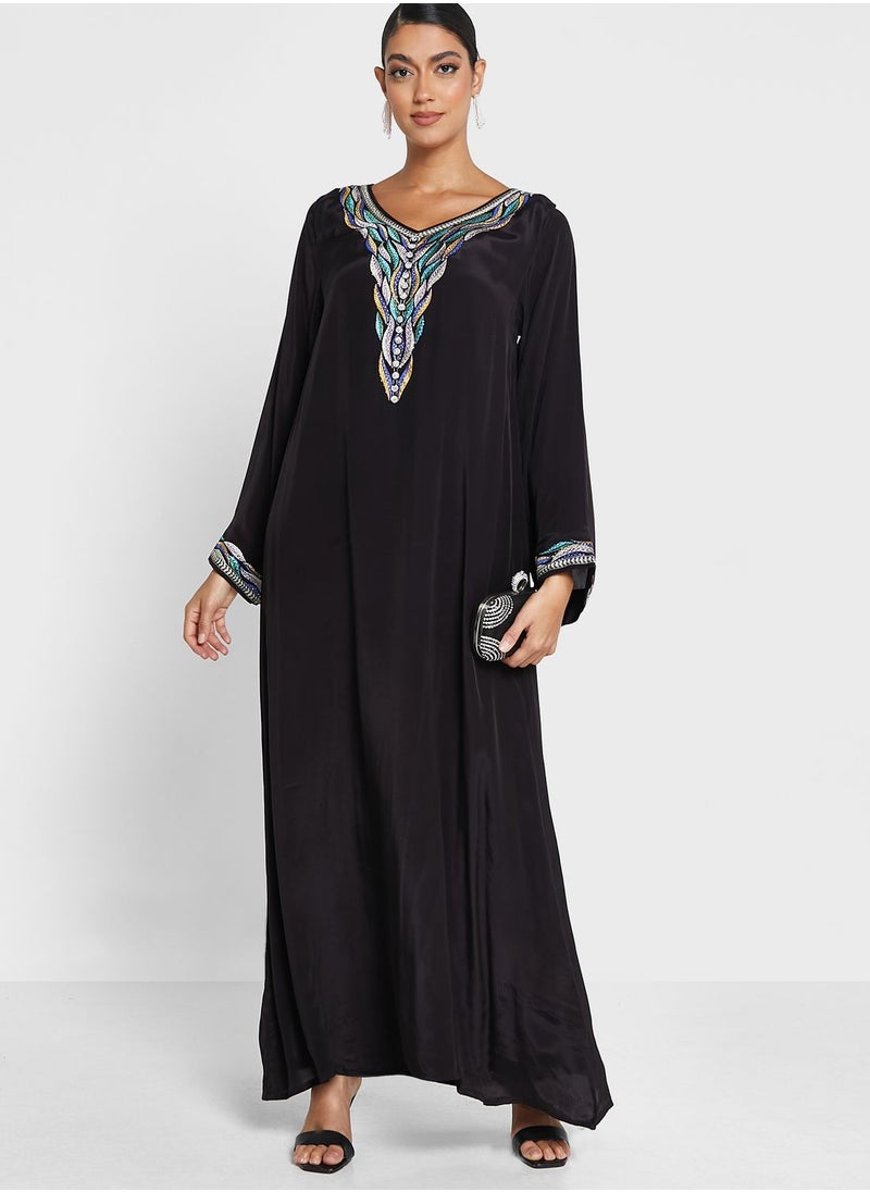 KASHKHA - Embellished Jalabiya - Image 1