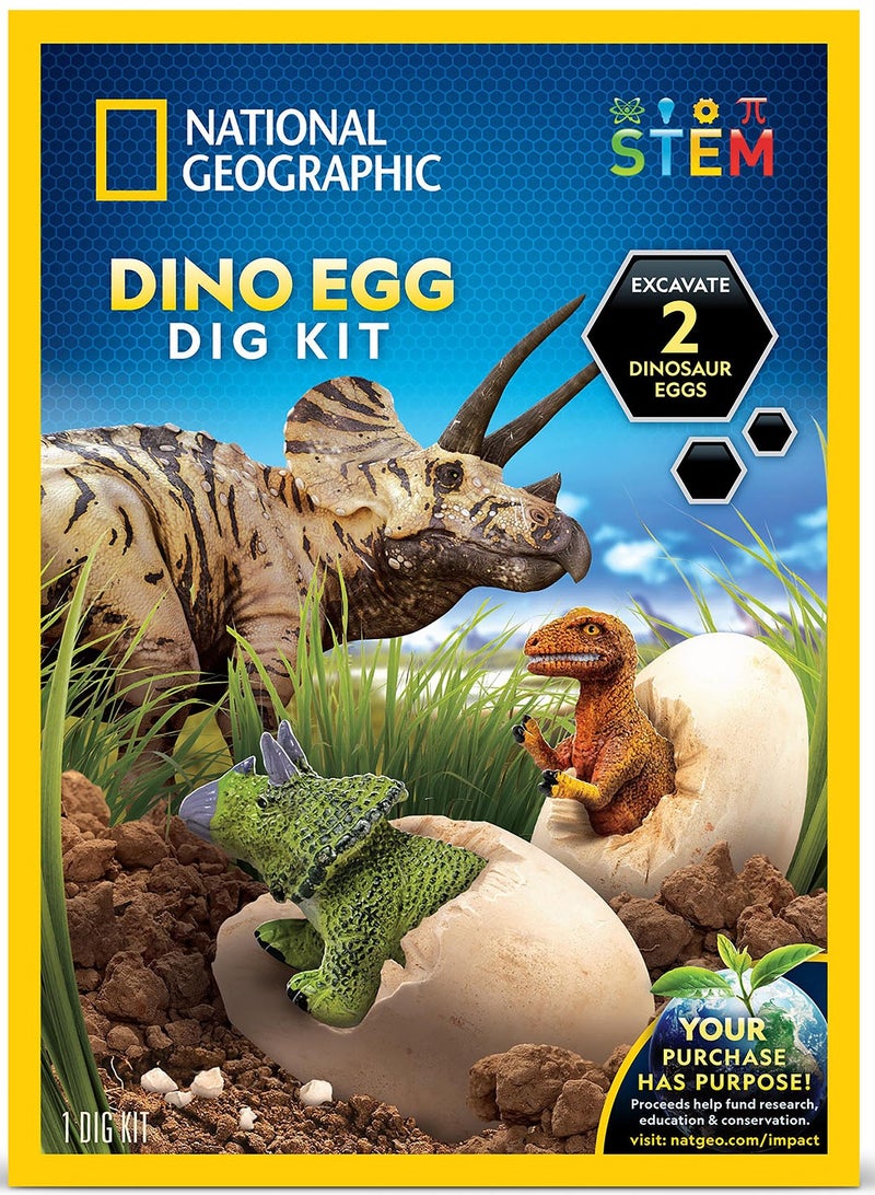 NATIONAL GEOGRAPHIC Blue Marble National Geographic Dino Egg Dig Kit! - Image 1
