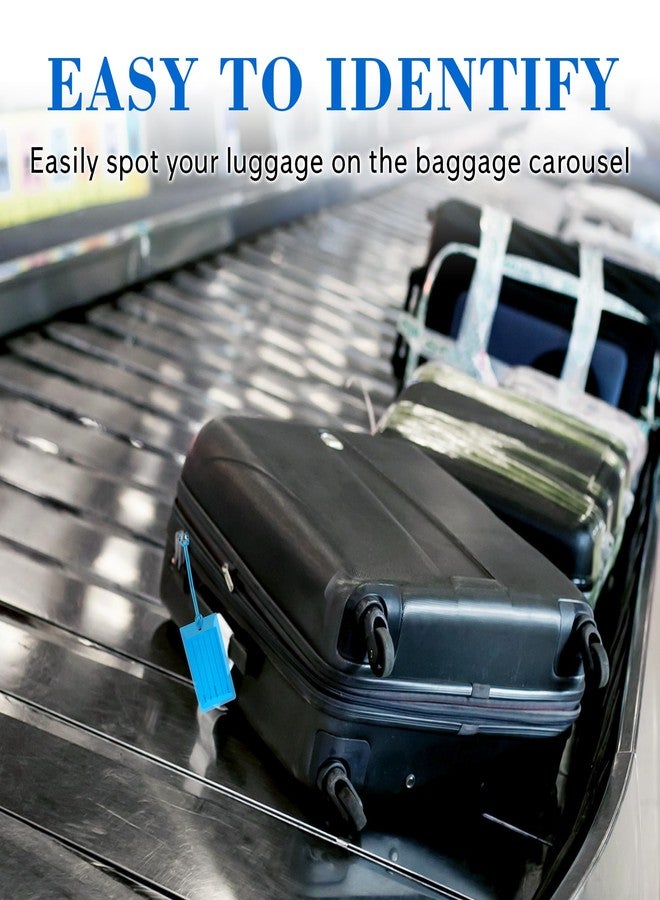 Sodsay 10 Pack Luggage Tags Suitcases Plastic Travel Bag & Baggage ID Label Tags Travel Essentials (03 Mixed Colors) - Image 3