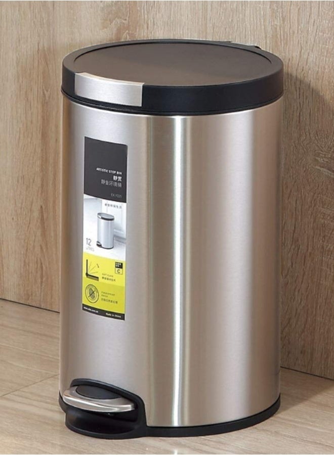 Eco Waste Bin with Black Plastic Lid 12 L Pack of 4 - Image 1