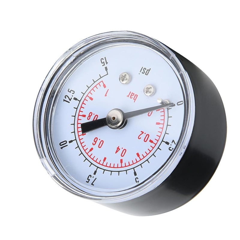 Mechanical Pressure Gauge 0 15psi 0 1bar 1 8inch BSPT Back Connection Durable Metal Case - Image 5