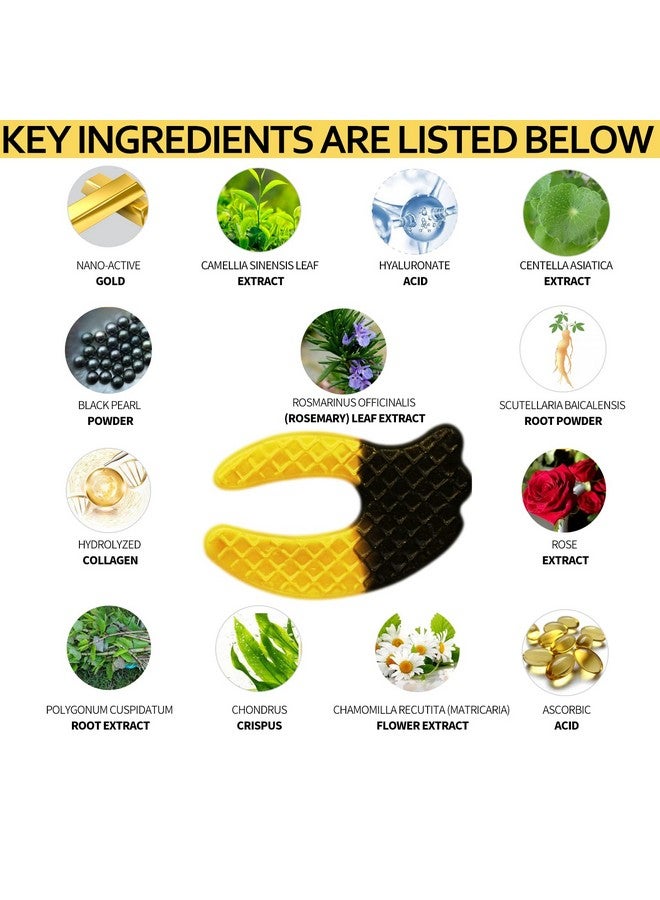 إي سي دي آي كان دويت قناع عين من الذهب عيار 24 قيراطًا من ICANdOIT لعلاج الهالات السوداء والانتفاخات، ومضاد للشيخوخة والتجاعيد مع حمض الهيالورونيك والكولاجين، رقعة عين للعناية بمنطقة العين لجميع أنواع البشرة، 21 زوجًا - Image 5