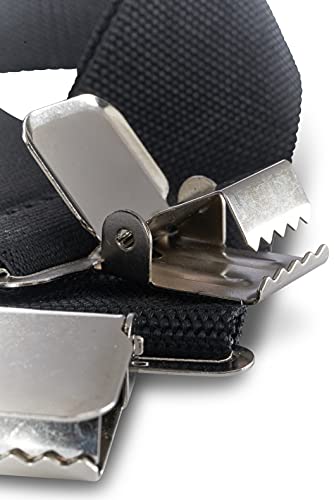 AWP Work Suspenders | 2" Fully-Adjustable Webbing Work Suspenders with Heavy-Duty Bite Clips | Black - Image 2