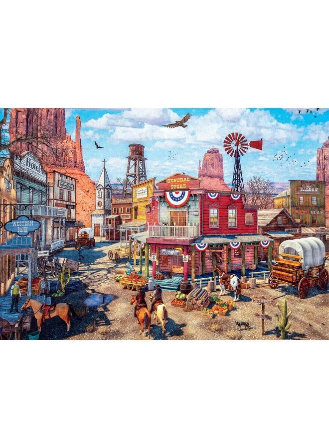 Buffalo Games Country Life Old Western Town 500 Piece Jigsaw Puzzle - Image 1
