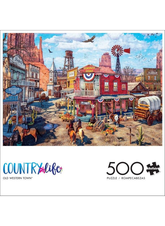 Buffalo Games Country Life Old Western Town 500 Piece Jigsaw Puzzle - Image 3
