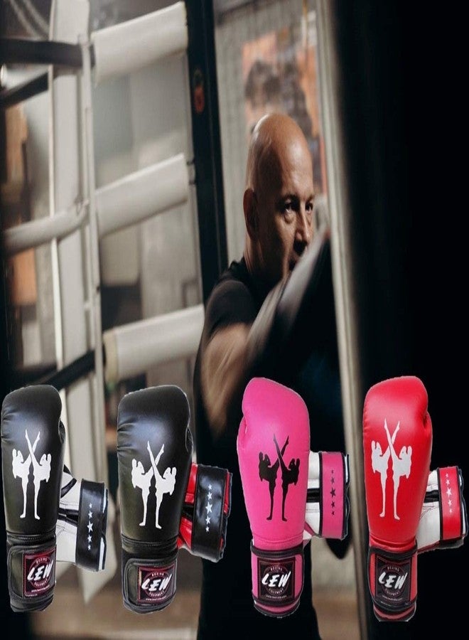 LEW Classic PU Leather Training/Fight/MMA Boxing Gloves with a Pair of Hand Wraps - Image 3