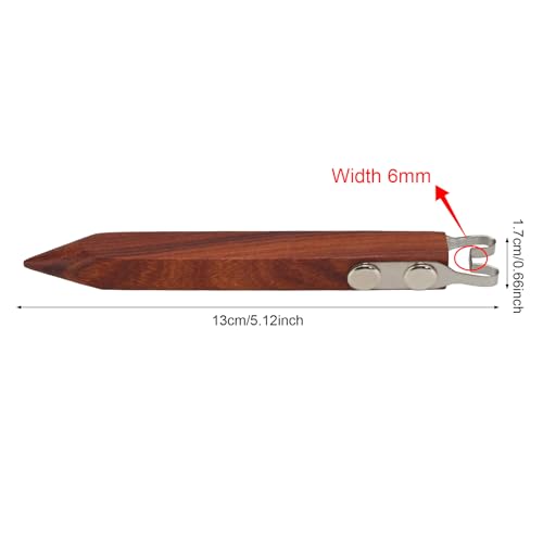 Ismosm Pottery Trimming Tool for Clay & Ceramics Bottom Foot, Clay Wheel Throwing Carving Scraper, Stainless Steel Shapers with Red Sandalwood Handle – Ideal for Bowl, Cup & Vase Base Trimming (6mm Width) - Image 3