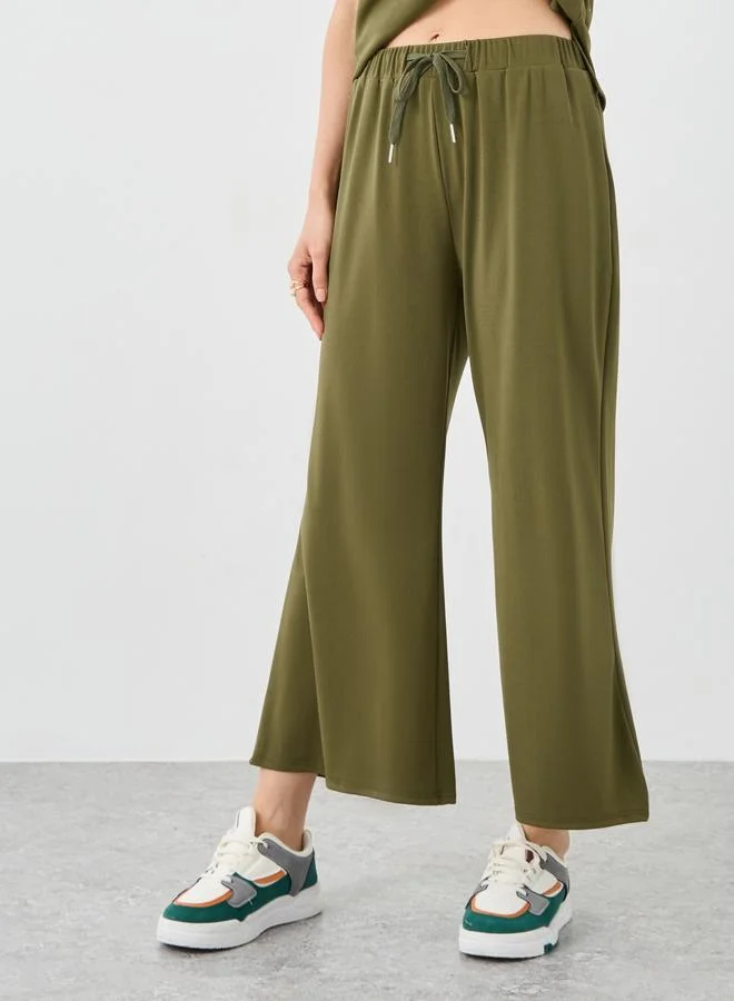 Take Two Take Two Women Khaki Sleeveless Top and Pants Co-Ords