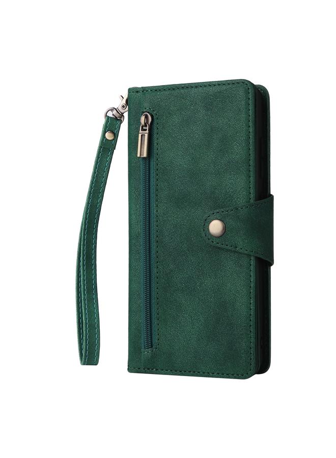 S-TOP Case For Samsung Galaxy A23 4G Rivet Buckle 9 Cards Three Fold Leather Phone Case - Image 2