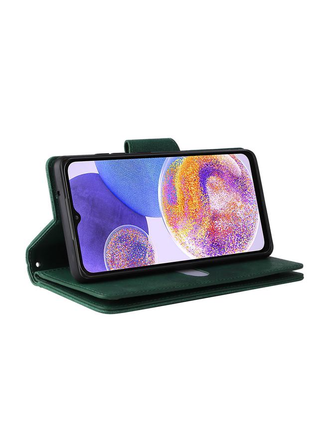 S-TOP Case For Samsung Galaxy A23 4G Rivet Buckle 9 Cards Three Fold Leather Phone Case - Image 5