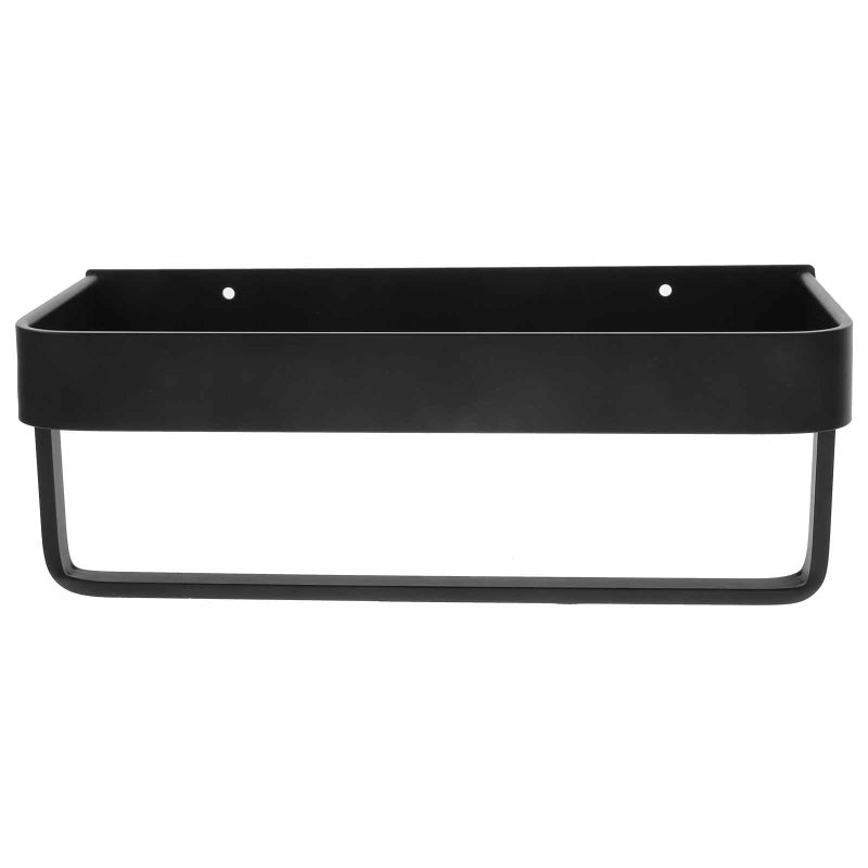 30cm Wall Mount Towel Rack Stainless Steel Bathroom Shelf No Drill - Image 2