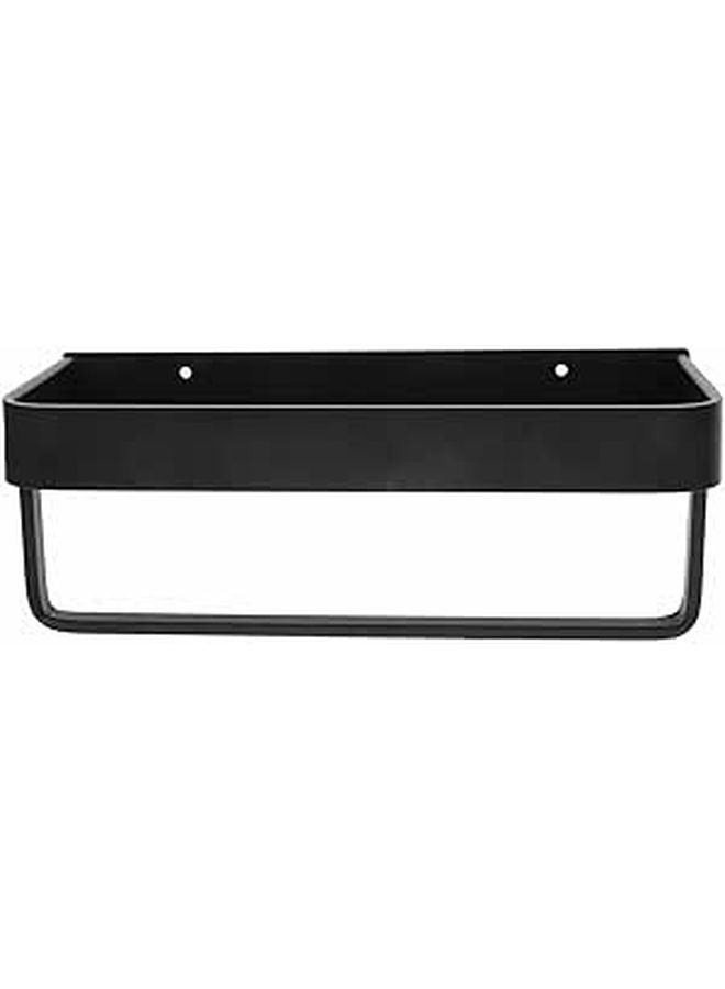 30cm Wall Mount Towel Rack Stainless Steel Bathroom Shelf No Drill - Image 1