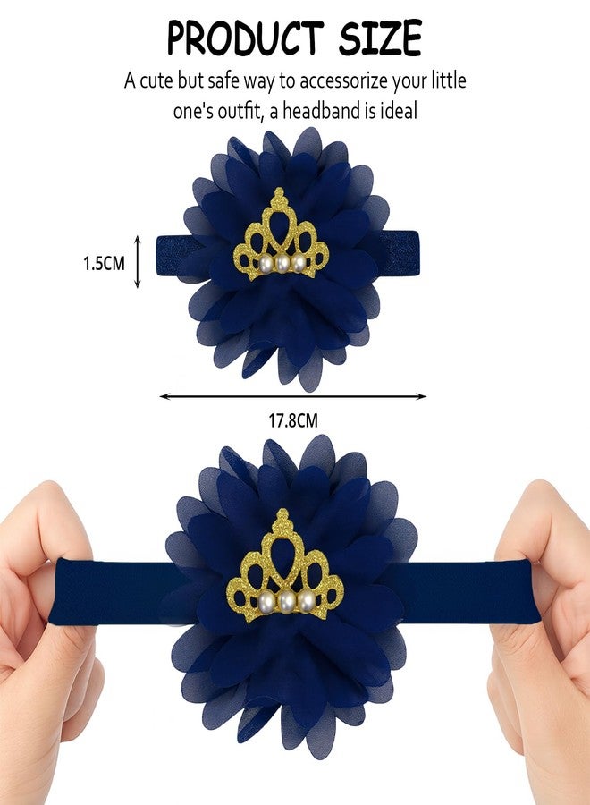 SYGA Pack of 3 Baby Headband | Soft, Stretchable & Comfortable Hairbands for Baby Girls | Floral & Bow Design | Perfect for Newborns, Infants & Toddlers 0–3 Year(Design-16) - Image 4