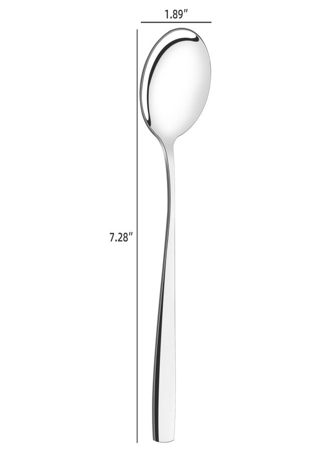 Saedy Round spoons set of 12, stainless steel bouillon soup spoon - Image 2