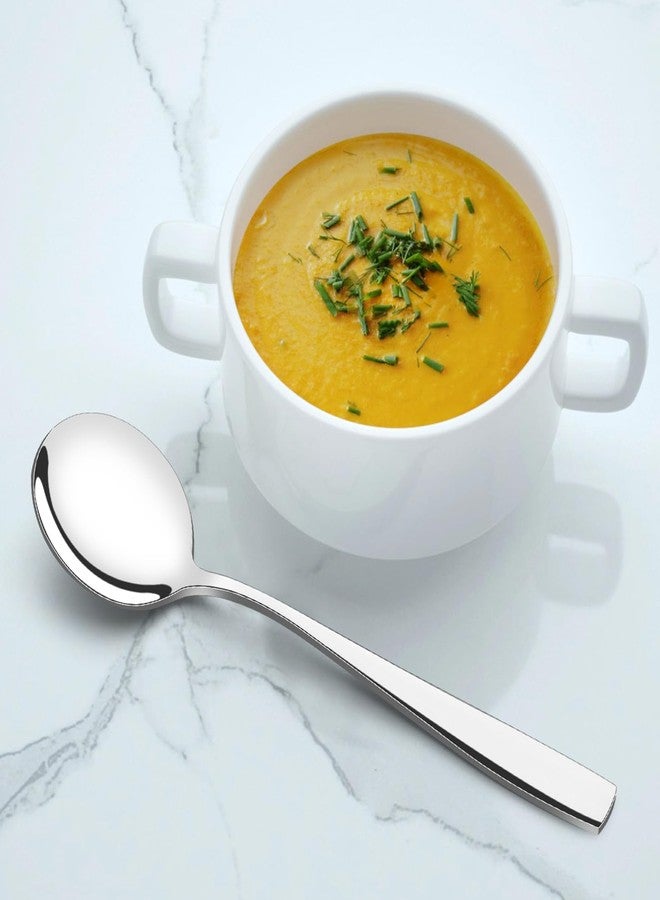 Saedy Round spoons set of 12, stainless steel bouillon soup spoon - Image 3