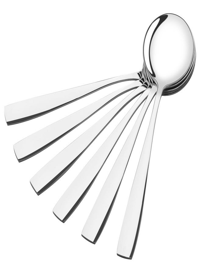 Saedy Round spoons set of 12, stainless steel bouillon soup spoon - Image 1