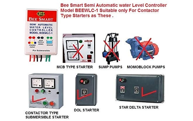 Bee Smart Semi Automatic Water Level Controller Manual On, Auto Off, For Only Contacter Type submersible starter Model BEEWLC-1 Pack of 12 - Image 2