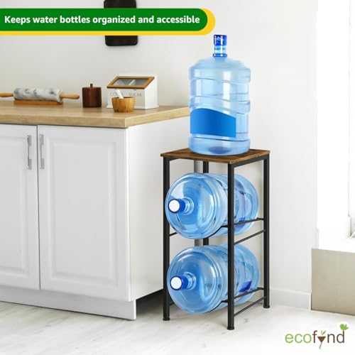 ecofynd 2 Tier Water Dispenser Stand with Top Shelf, Heavy Duty Water Cooler Storage Rack, 20 Litre Engineered Wood & Metal Bottle Holder for Home & Kitchen, Office, School, Hospitals, Restaurants - Image 2