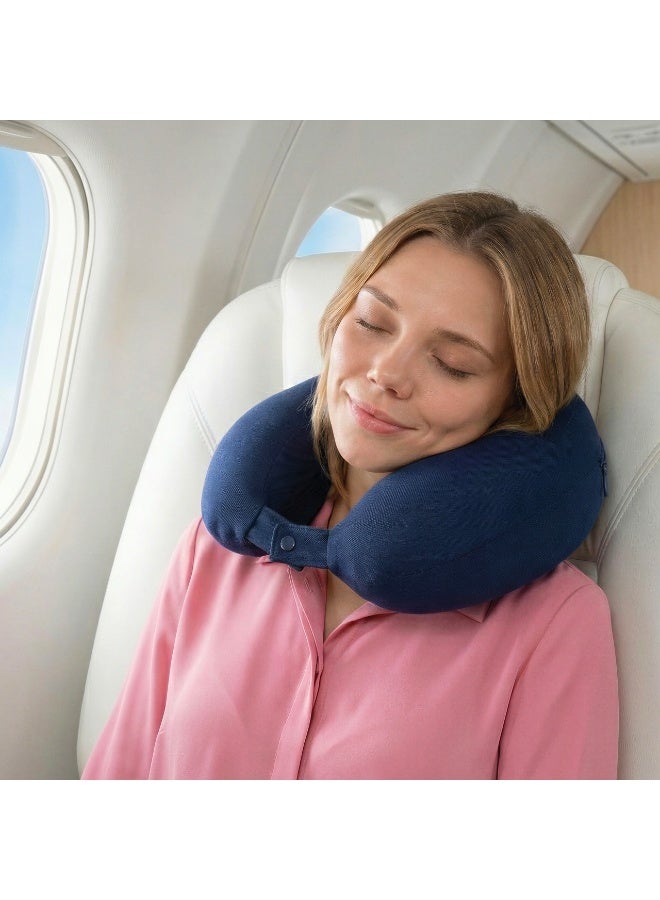Comforto Travel Neck Pillow, U-Shape Support Pillow for Plane & Car, Soft Comfort Fit, Snap Closure, Portable for Travel, 26x25x13 cm - Image 1