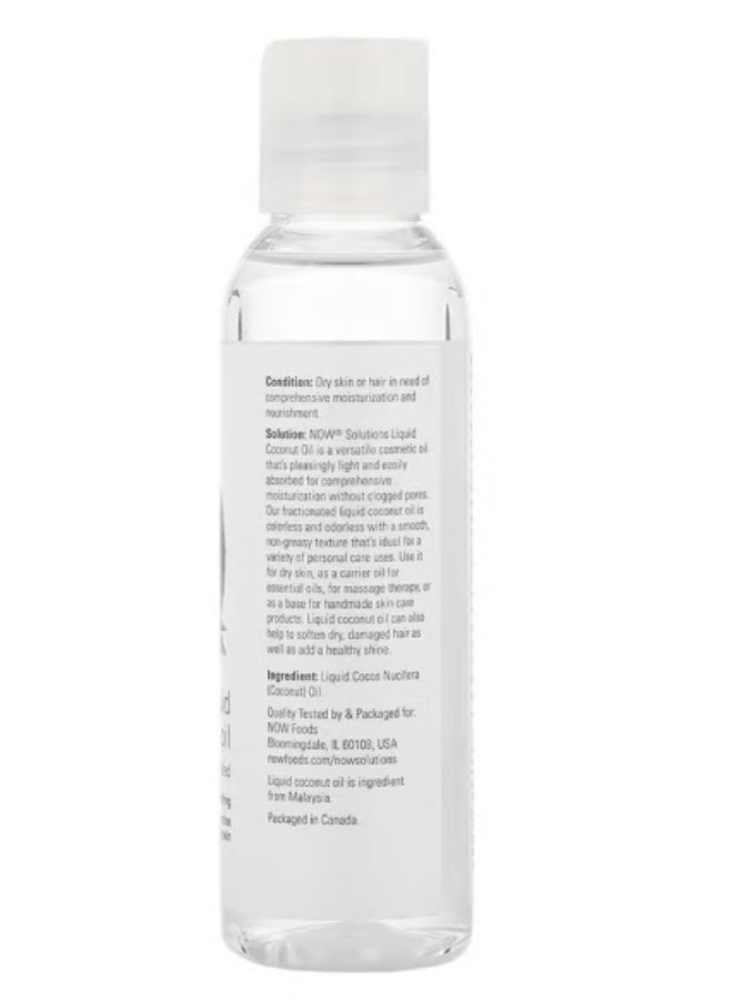 now Pure Liquid Coconut Oil 118ml - Image 1