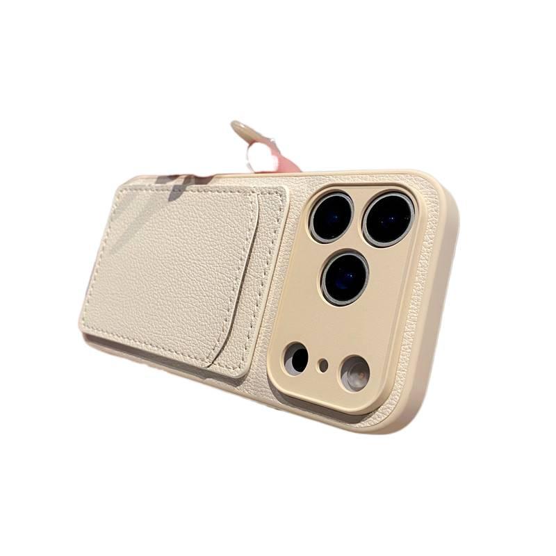 Protective Case | Green | Leather Texture | Card Holder | Drop Protection | Shockproof Cover for iPhone 16 / 16 Plus / 16 Pro / 16 Pro Max - Image 1