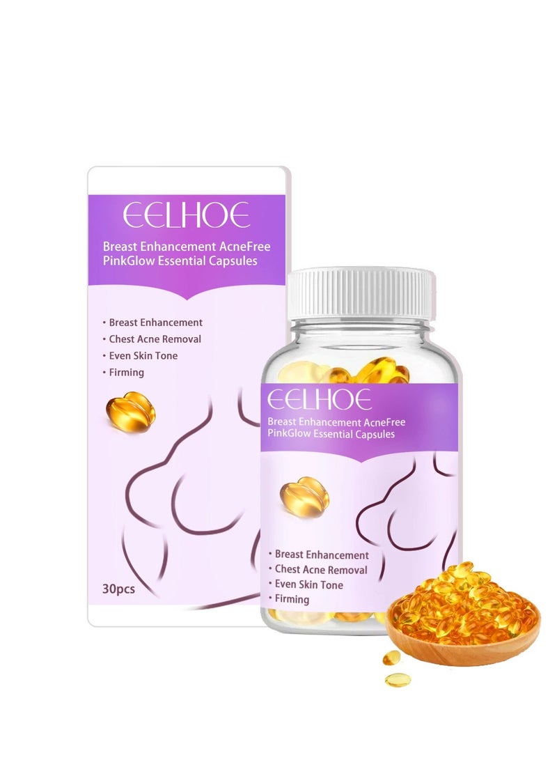 EELHOE Bust Enhancement Capsules - Firming and Nourishing Breast Care Capsules 30pcs - Image 1