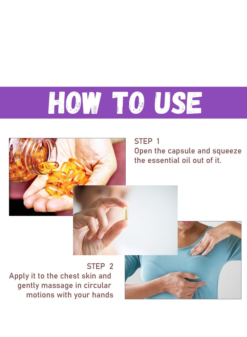 EELHOE Bust Enhancement Capsules - Firming and Nourishing Breast Care Capsules 30pcs - Image 3