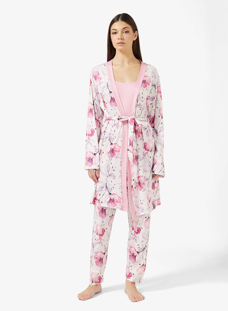 ELLA 3 Piece Floral Pyjama Set - Image 1
