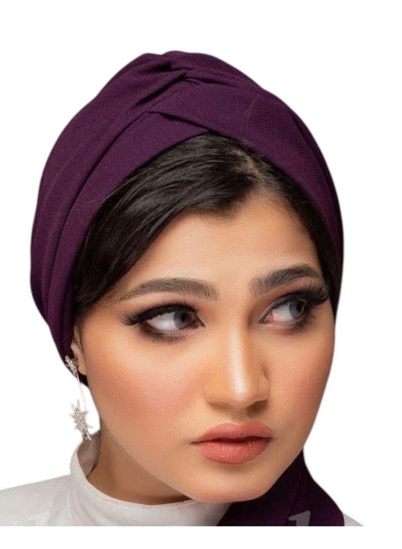 Cross-link lycra turban with volume
