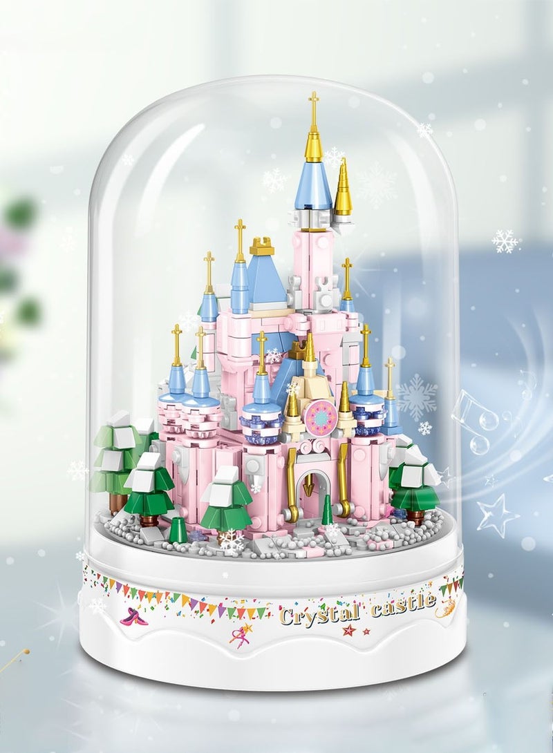 Pink Demon 683-Pieces of Mini Cartoon Crystal Castle Creative Model Jigsaw Puzzle Assembling Building Block Toys Castle Series Classic Creative Children's Building Block Toys - Image 4