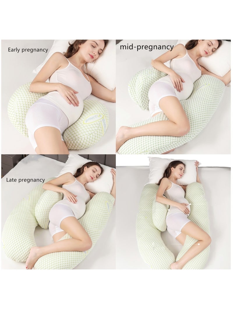 Multifunctional abdominal support pregnancy pillow pure cotton cushion pillow U-shaped sleeping pillow - Image 3