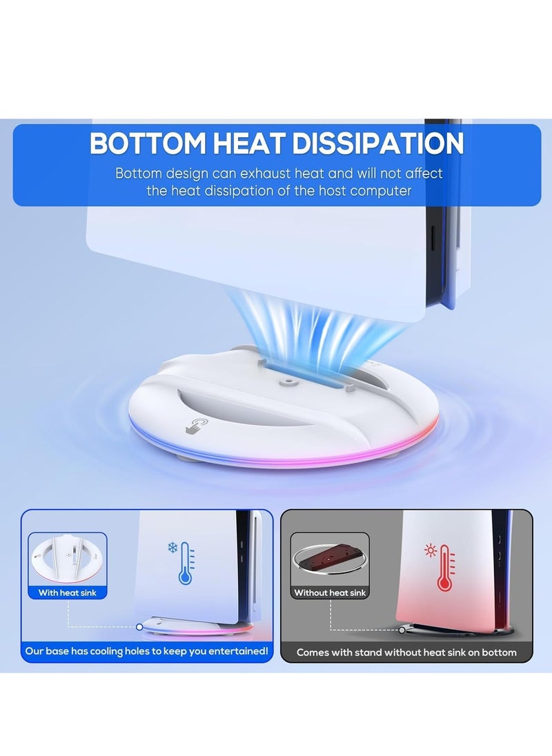 Ipega قاعدة حامل رأسية مع 14 وضعًا لإضاءة RGB لقرص وحدة التحكم PS5 Slim والإصدار الرقمي  - Image 4