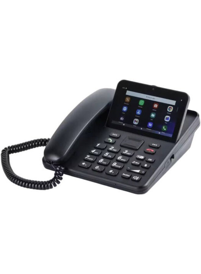 FIPKA ZT9300 Landline Phone, 5" Touch Screen Display,  Android System, WiFi 4G Video Telephone, 4G Dual SIM Cards, Wireless Functionality, Black | ZT9300 - Image 1