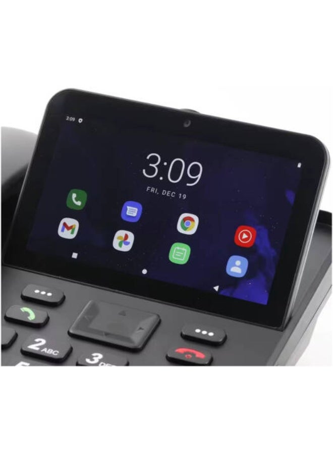 FIPKA ZT9300 Landline Phone, 5" Touch Screen Display,  Android System, WiFi 4G Video Telephone, 4G Dual SIM Cards, Wireless Functionality, Black | ZT9300 - Image 2