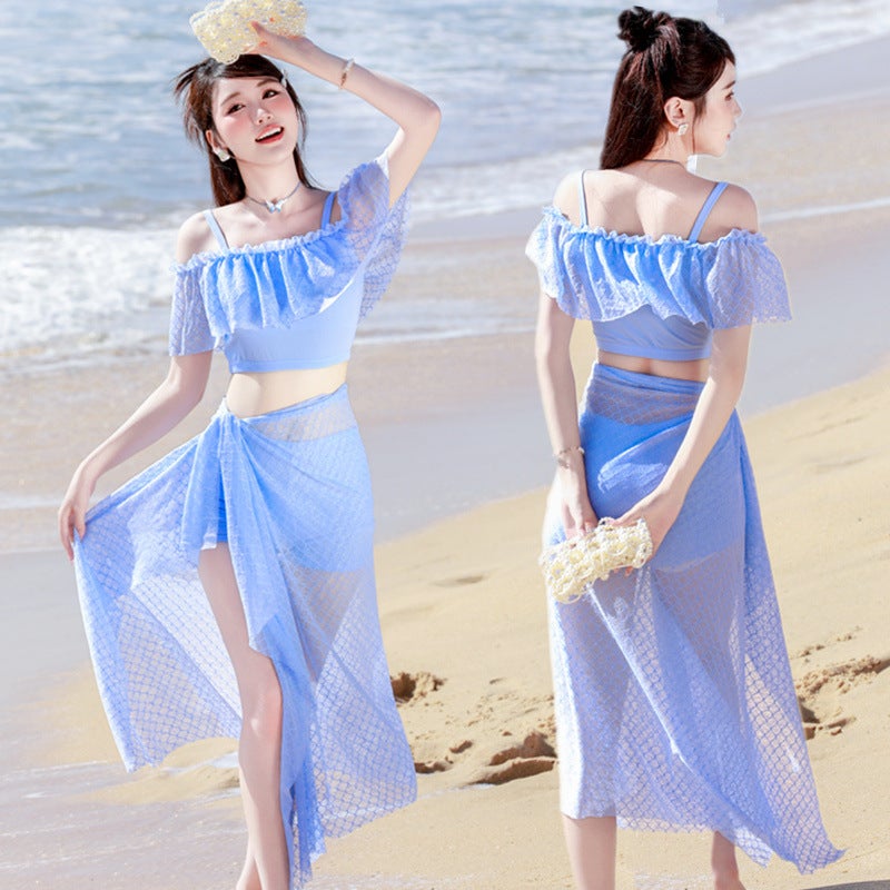 2024 Chic Slimming Bikini Set Swimwear 56303 Blue  - Image 4
