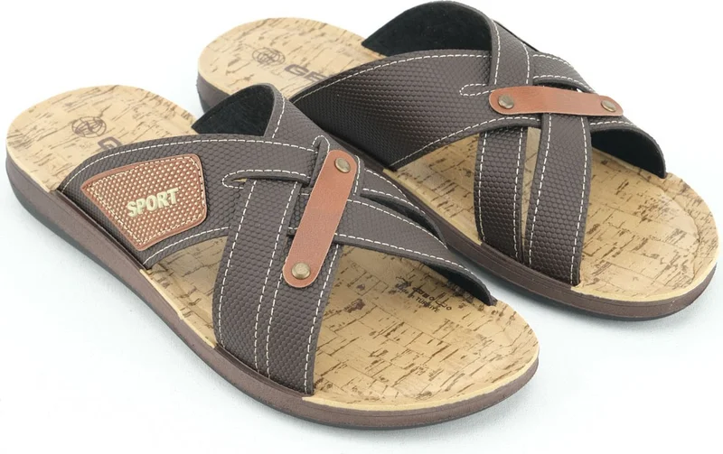 جيزر Summer Comfort Sole Sunir Leather Men's Slippers