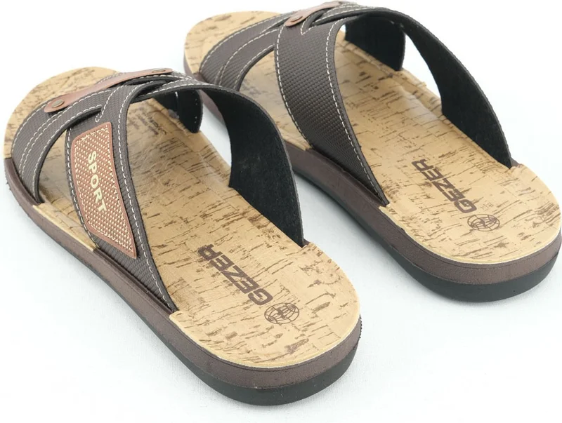 جيزر Summer Comfort Sole Sunir Leather Men's Slippers